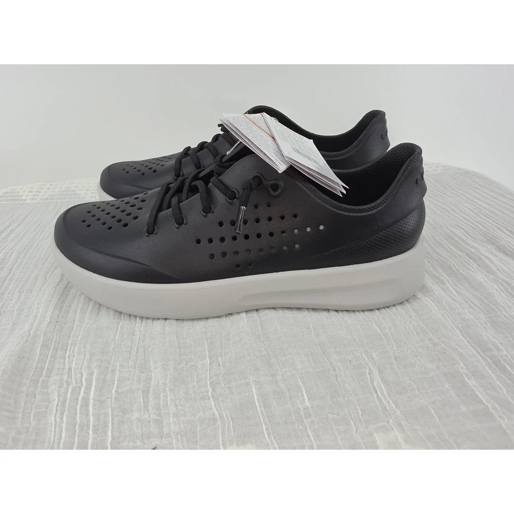 New Crocs InMotion Pacer Sneakers Black Womens Size 9 Lace Up Comfort Shoes